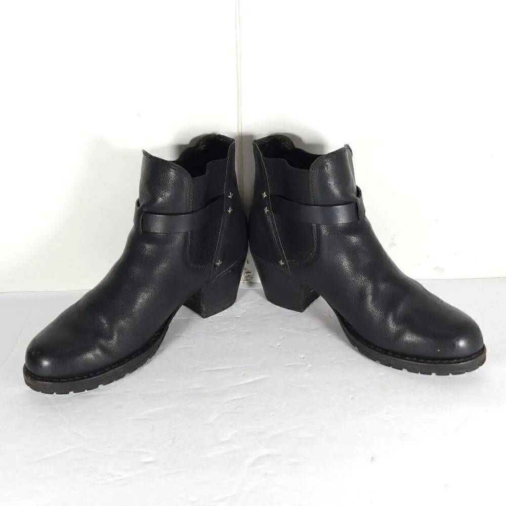 RAG & BONE Women's Durham US7,5 EU37,5 Black Leather Stretch Ankle Booties - Picture 6 of 16
